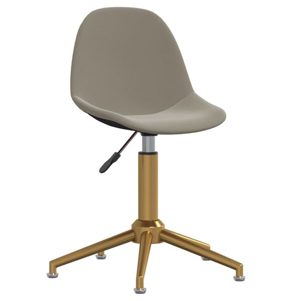 vidaXL Sillas de comedor giratorias 2 uds de terciopelo gris claro