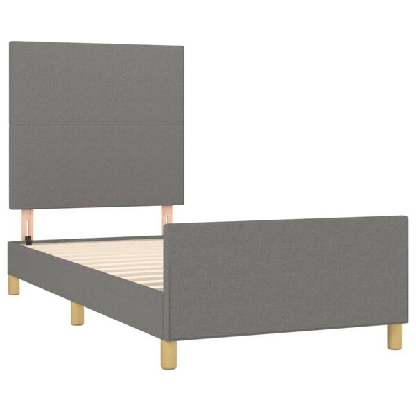 vidaXL Estructura de cama sin colchón tela gris oscuro 80x200 cm