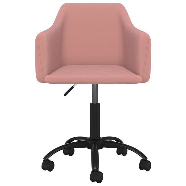 vidaXL Silla de comedor giratoria 6 uds terciopelo rosa
