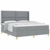 vidaXL Cama tipo Box Spring con colch&oacute;n Gris Claro 180 x 200 cm tela