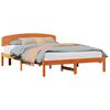 vidaXL Estructura de cama con cabecera Marr&oacute;n cera 150 x 200 cm