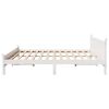 vidaXL Estructura de cama sin colch&oacute;n madera maciza blanca 200x200 cm