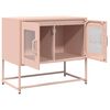 vidaXL Mueble para TV acero laminado en frío rosa 68x39x60,5 cm
