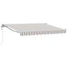 vidaXL Toldo Retr&aacute;ctil El&eacute;ctrico Gris claro y blanco. 3,5 x 2,5 m