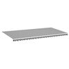vidaXL Tela de repuesto para toldo gris antracita y blanco 600x300 cm poli&eacute;ster