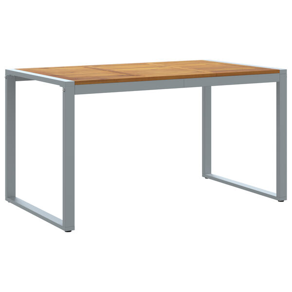 vidaXL Mesa de comedor de jardín Gris 140 x 80 x 75 cm