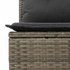 vidaXL Conjunto de sof&aacute; de jard&iacute;n 7 pcs Gris Rattan de Poli&eacute;ster