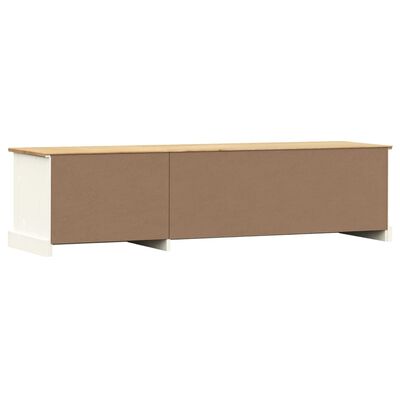 vidaXL Mueble para TV VIGO madera maciza de pino blanco 156x40x40 cm