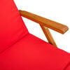 vidaXL Recliner y tumbona plegable 2 pcs Rojo 55 x 146 x 91 cm