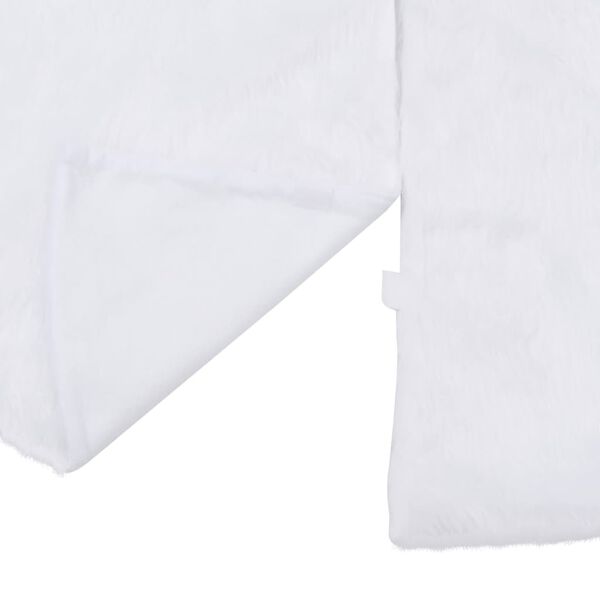 vidaXL Falda para &aacute;rbol de Navidad blanca de 90 cm de piel sint&eacute;tica