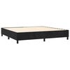 vidaXL Cama box spring con colch&oacute;n terciopelo negro 200x200 cm