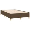 vidaXL Cama box spring con colch&oacute;n y LED tela marr&oacute;n oscuro 120x190 cm