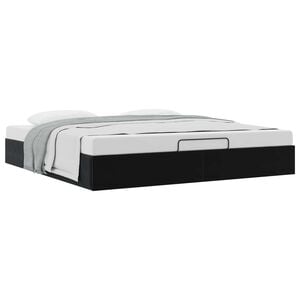 vidaXL Estructura de Cama Ottoman Negro King size Terciopelo