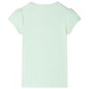 Camiseta infantil de manga casquillo verde suave 104