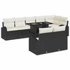 vidaXL Conjunto de sof&aacute; de jard&iacute;n 9 uds. Negro Polirat&aacute;n