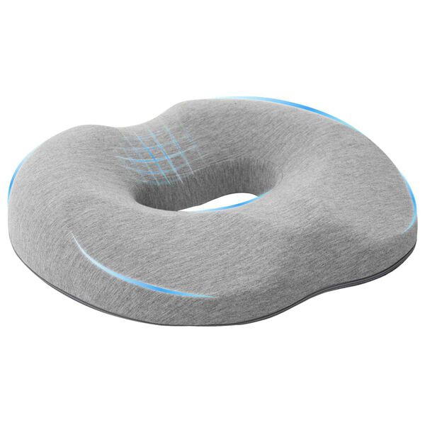 vidaXL Almohada para el asiento Gris Claro 42 x 36,5 x 8 cm