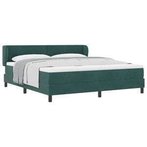 vidaXL Cama tipo Box Spring Verde oscuro 180 x 200 cm Terciopelo