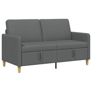 vidaXL Sof&aacute; con almacenamiento Gris oscuro 152 x 78 x 87 cm Poli&eacute;ster