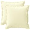 vidaXL Funda de almohada 2 uds. HOUTEN Crema 50 x 50 cm Poli&eacute;ster