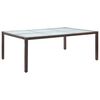 vidaXL Mesa de comedor de jard&iacute;n marr&oacute;n 200x150x74 cm rat&aacute;n sint&eacute;tico