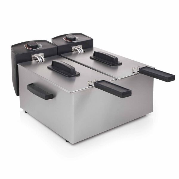 Princess Freidora doble 6 L 3600 W plateada 183123