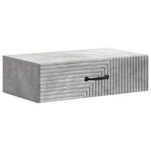 vidaXL Mesa Lateral Montada en la Pared Gris Hormig&oacute;n