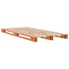 vidaXL Cama de palets madera maciza de pino marr&oacute;n cera 90x200 cm