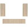 vidaXL Set de muebles para TV 4 pzas madera contrachapada roble Sonoma
