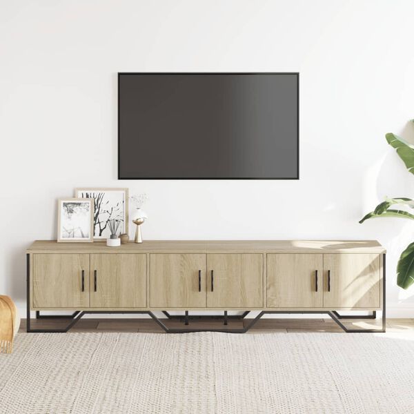 vidaXL Mueble de TV madera de ingeniería roble Sonoma 180x34x41 cm