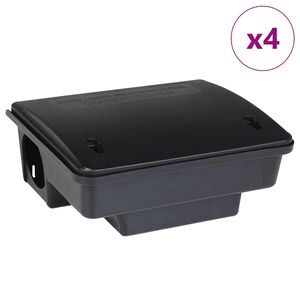 vidaXL Trampas para ratones 4 uds. negro 23x19x9,5 cm