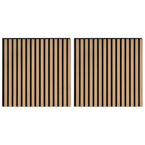 vidaXL Paneles de pared 2 pcs Natural 60,5 x 60 cm