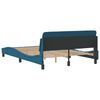 vidaXL Estructura de cama con cabecero Dover terciopelo azul 140x190 cm