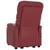 vidaXL Sillón de masaje elevable cuero sintético rojo tinto
