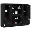 vidaXL Highboard con cajón Roble Negro 132 x 35.5 x 103.5 cm