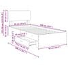vidaXL Estructura de cama con cabecera Roble artesanal 90 x 200 cm