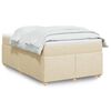 vidaXL Cama box spring con colch&oacute;n tela color crema 120x200 cm