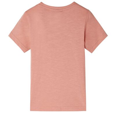 Camiseta infantil de manga corta naranja claro 140