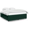 vidaXL Estructura cama sin colch&oacute;n terciopelo verde oscuro 180x200 cm