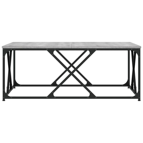 vidaXL Mesa de centro madera de ingenier&iacute;a gris Sonoma 100x100x40 cm
