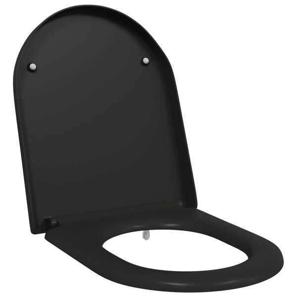 vidaXL Asiento de WC Negro 46,2 x 36 x 4,3 cm Duroplast