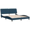 vidaXL Estructura de cama sin colch&oacute;n terciopelo azul 160x200 cm