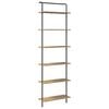 vidaXL Estante de libros 6 niveles 60 x 24 x 203 cm Roble artisan