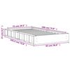vidaXL Estructura de cama sin colch&oacute;n madera maciza marr&oacute;n 75x190 cm
