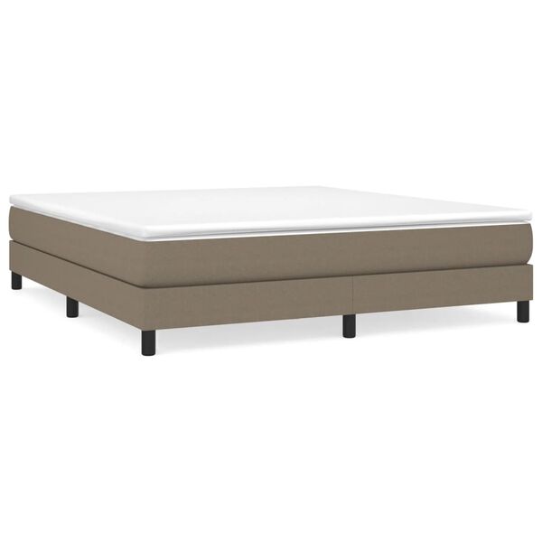 vidaXL Estructura de cama con somier tela gris taupe 160x200 cm