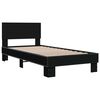 vidaXL Estructura de cama madera de ingenier&iacute;a y metal negra 75x190 cm