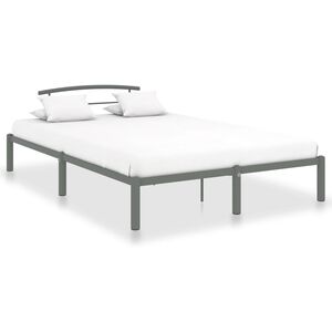 vidaXL Estructura de cama sin colch&oacute;n metal gris 120x200 cm