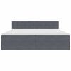 vidaXL Cama con almacenamiento Gris oscuro 200 x 200 cm Terciopelo