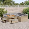 vidaXL Conjunto de sofás de jardín 12 pcs Beige ratán sintético