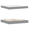 vidaXL Estructura de cama con colch&oacute;n 2 pcs Gris claro tela