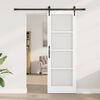 vidaXL Puerta Corredera 73,5 x 211 cm Madera de pino maciza y vidrio